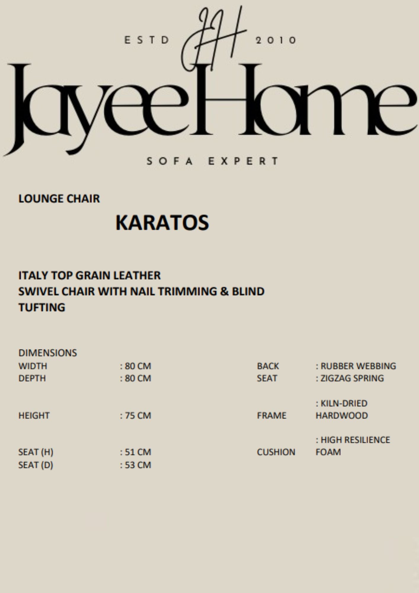 Karatos Swivel Chair Leather