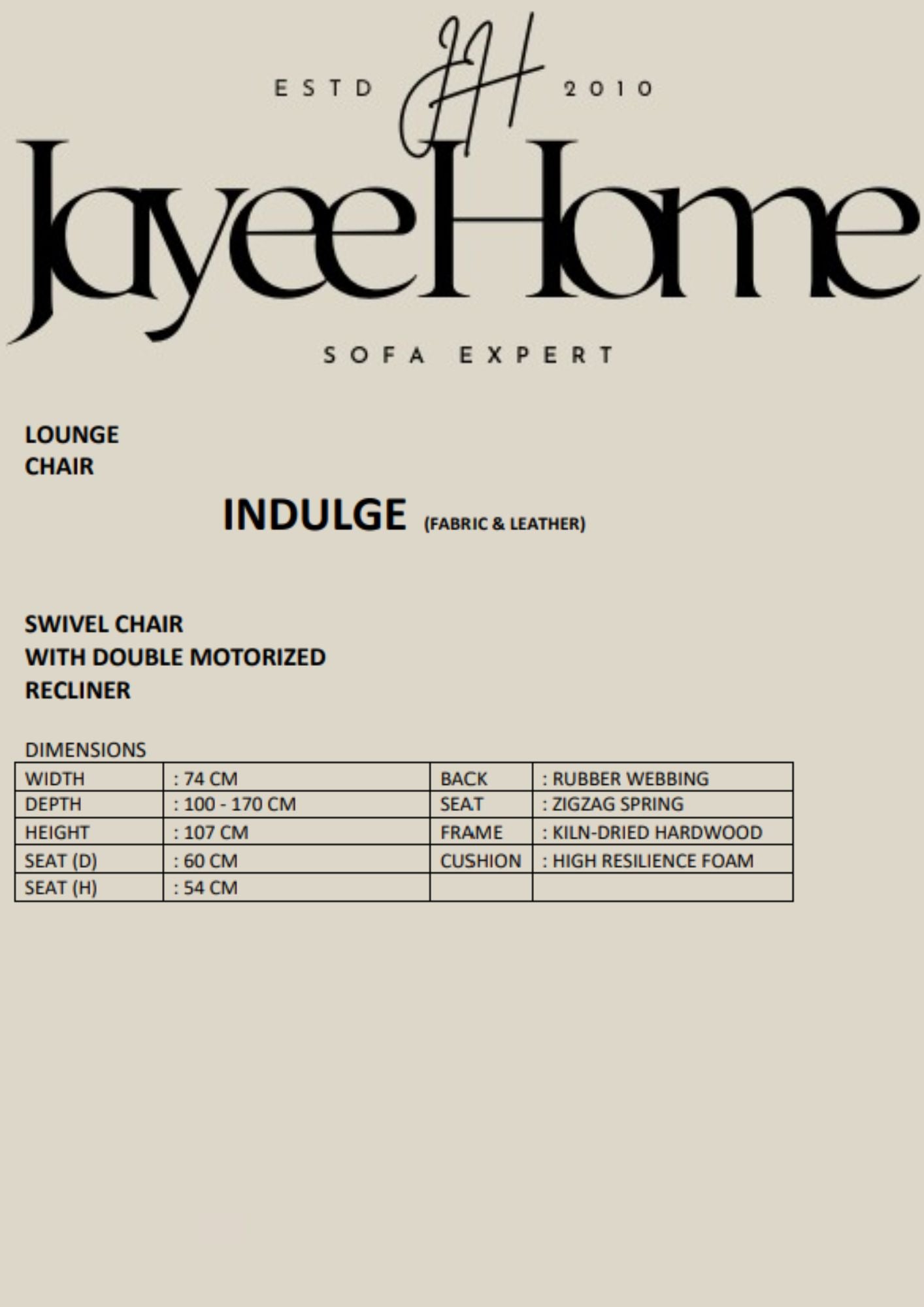 Indulge Lounge Chair (Fabric & Leather)