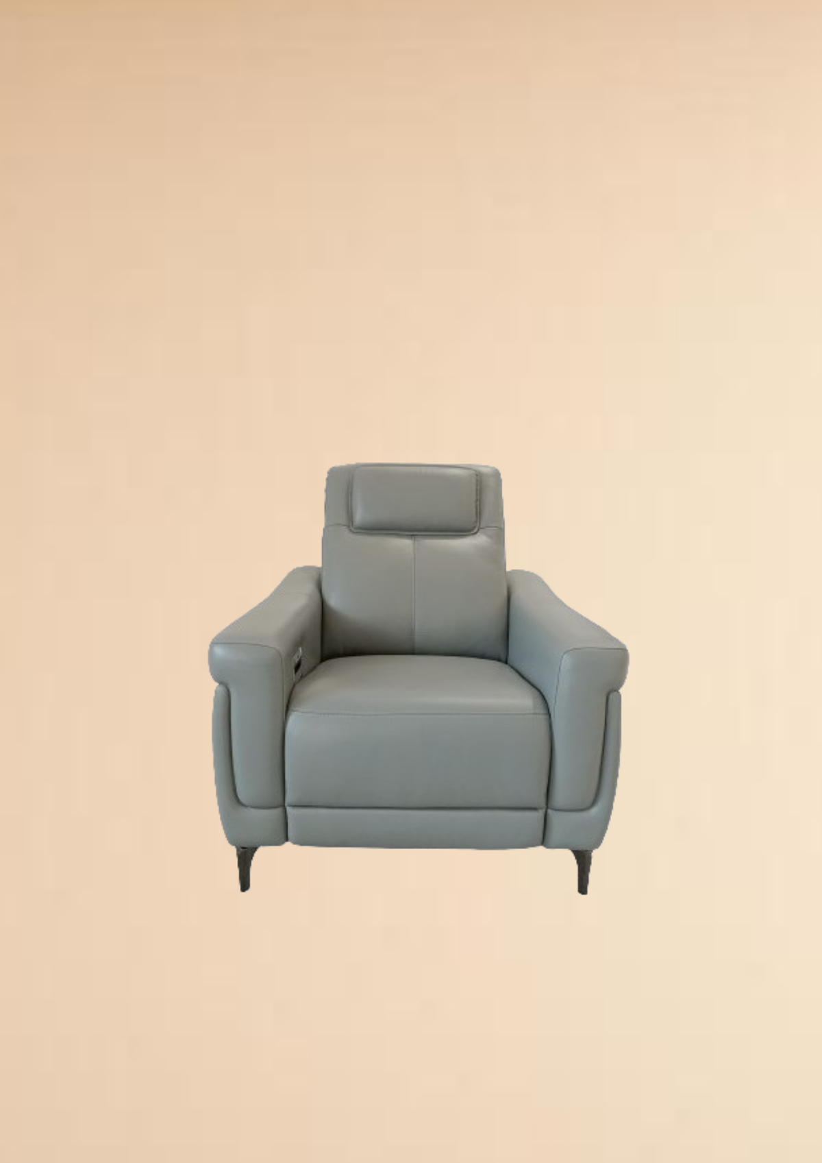 Lavish Leather Recliner Sofa (Headrest & Footrest)