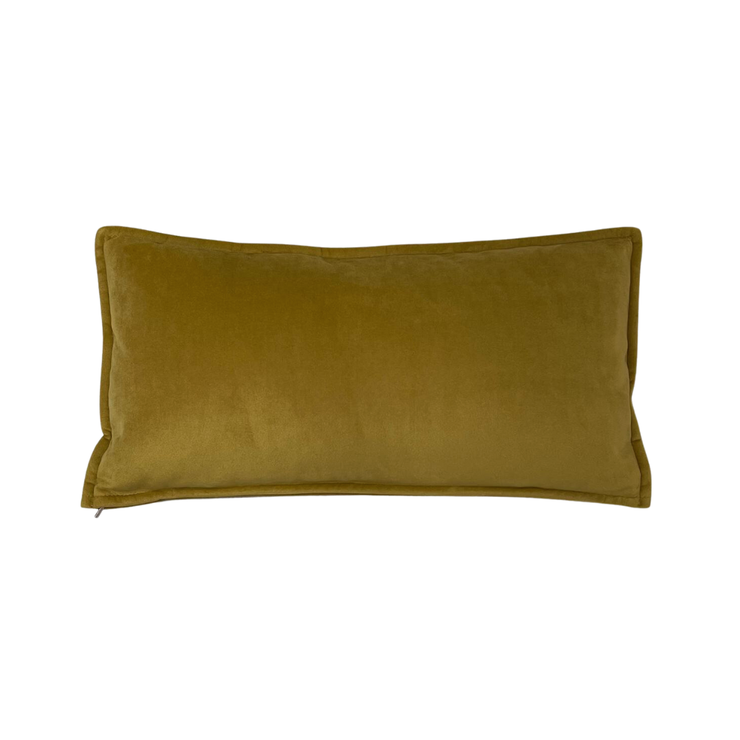 Mustard top lumbar pillow