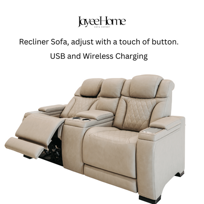 First Class, 3 Seater Leather Reclining Sofa, Jayee Home SALE