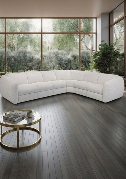 Modora Fabric Sectional, Electric Recliner Sofa (Headrest & Footrest)