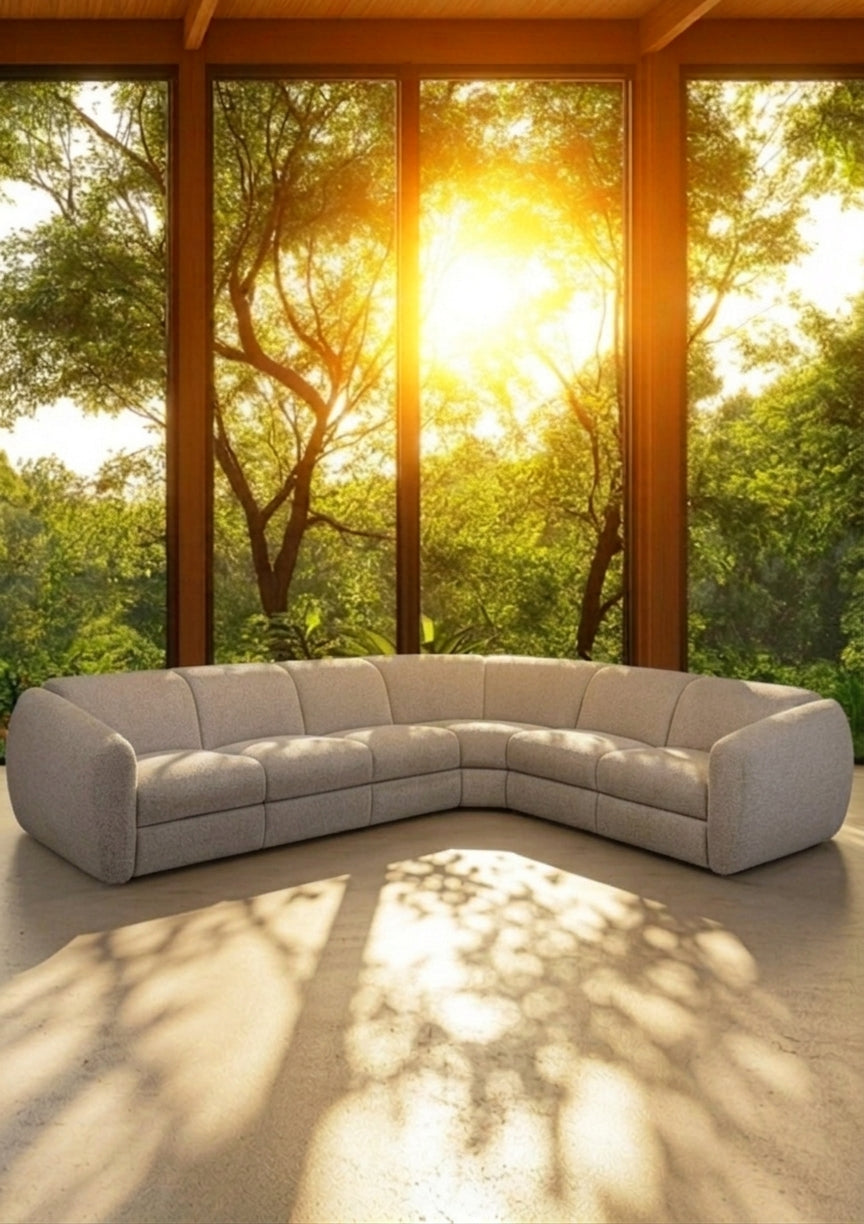 Modora Premium Leather Sectional Electric Recliner Sofa (Headrest & Footrest)