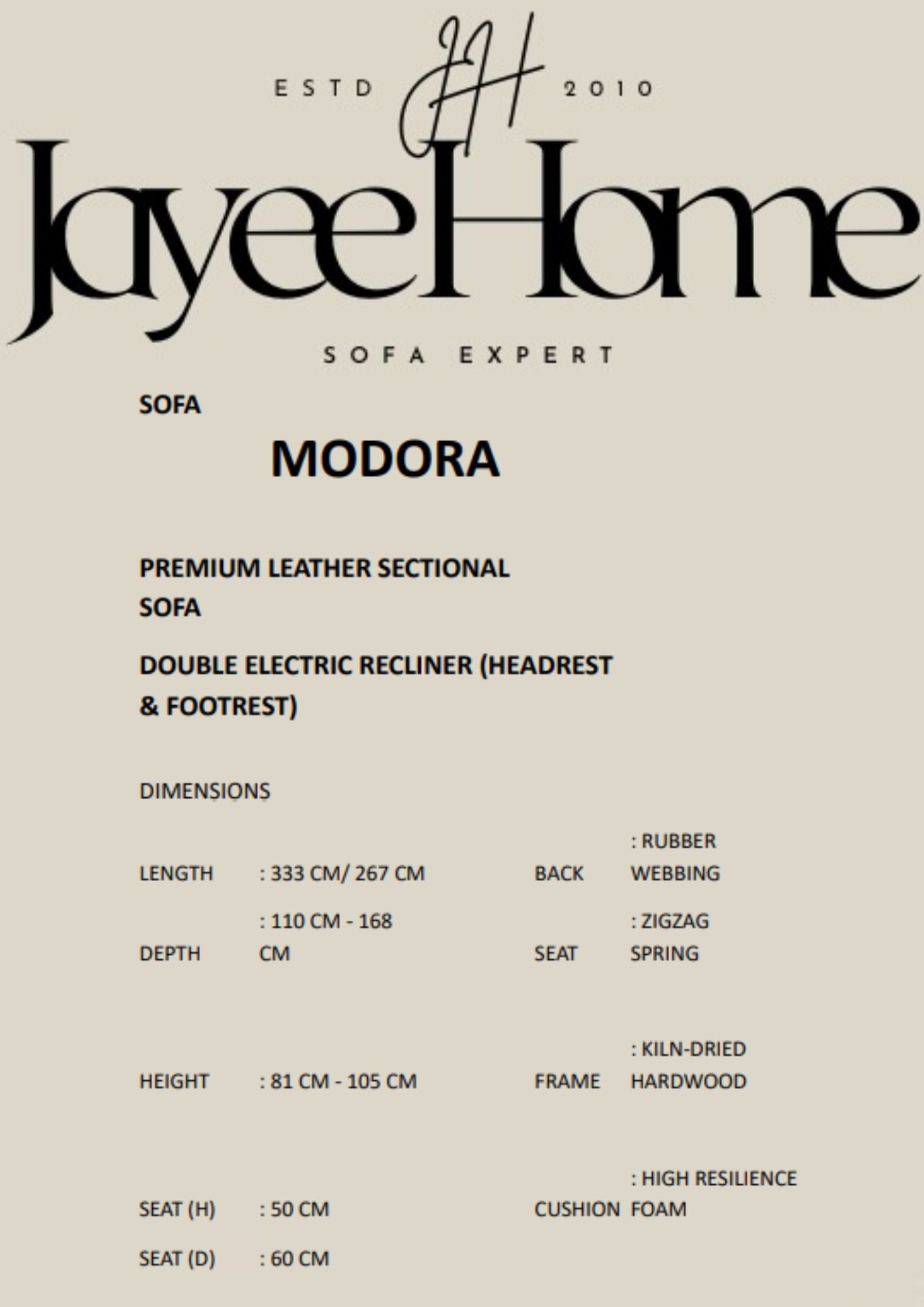 Modora Premium Leather Sectional Sofa