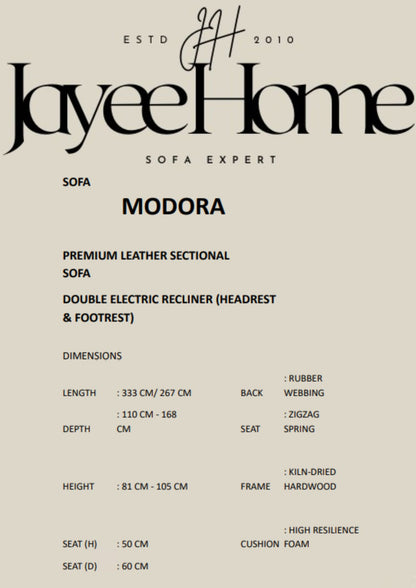 Modora Premium Leather Sectional Sofa