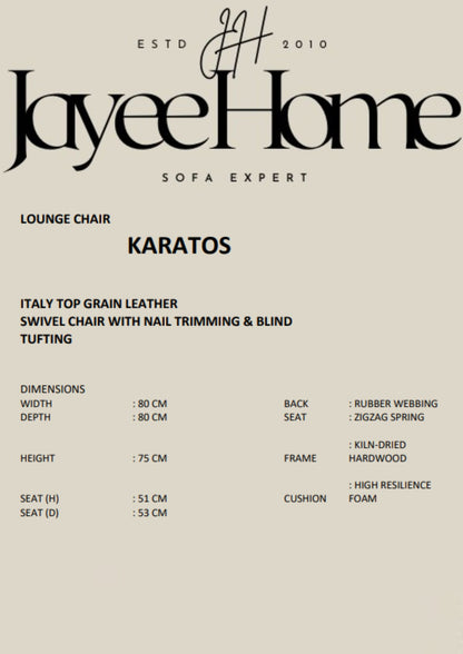 Karatos Swivel Chair Leather