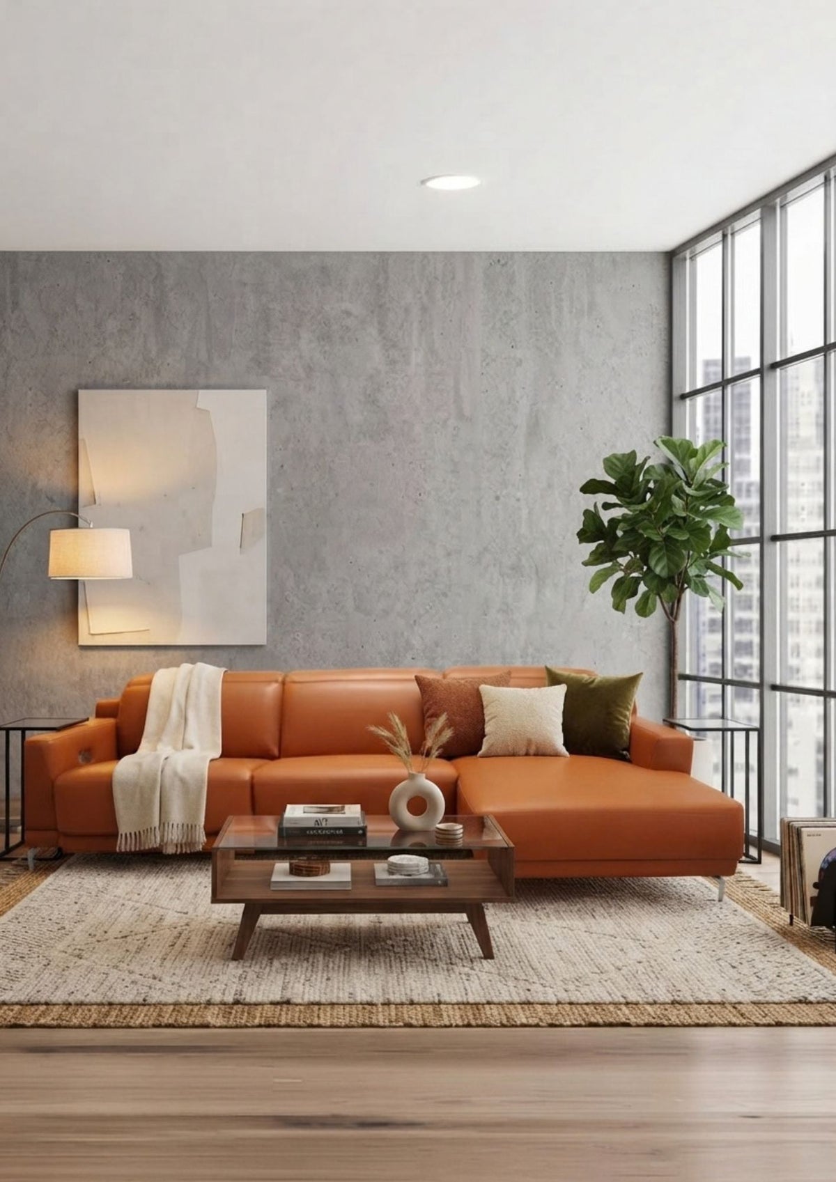 Summer Leather, Electric Recliner Sofa (Headrest & Footrest)