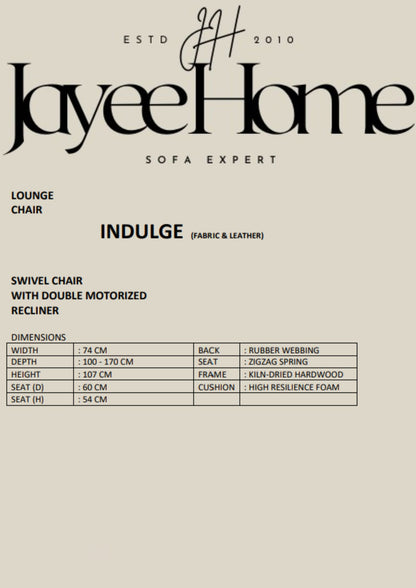 Indulge Lounge Chair (Fabric & Leather)