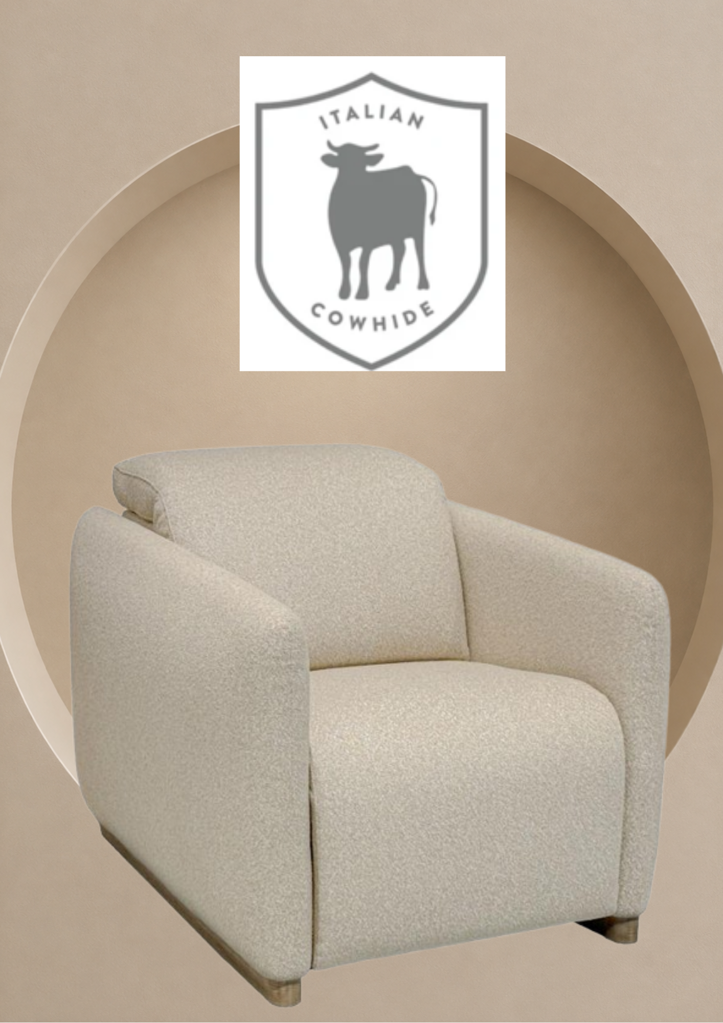 ZENVIA Leather Electric Recliner Sofa (Headrest & Footrest)