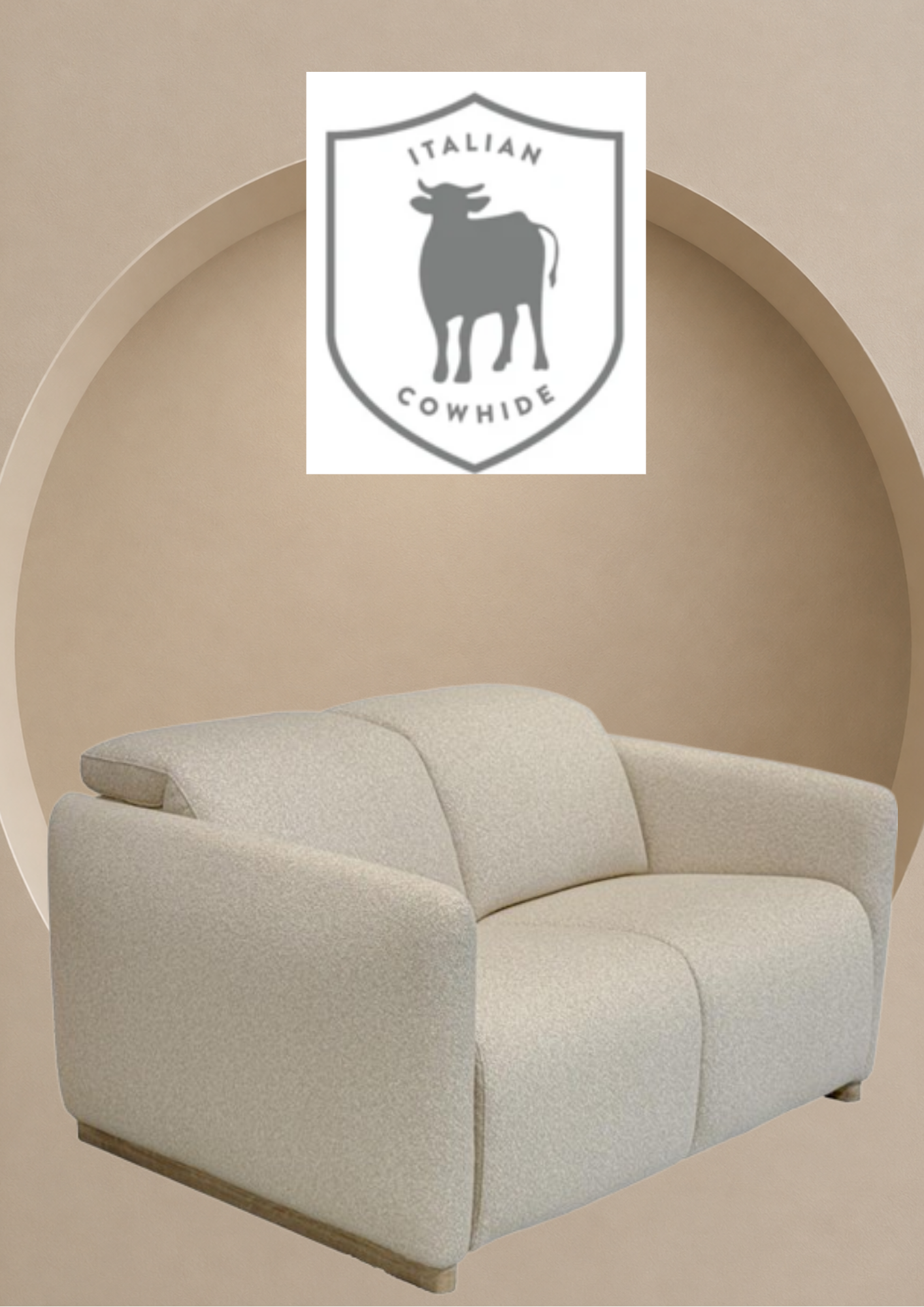 ZENVIA Leather Electric Recliner Sofa (Headrest & Footrest)