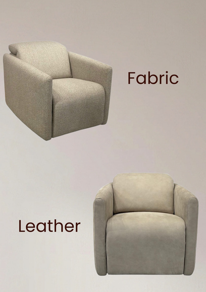 Aero Dual Electric Motorized Recliner with Swivel Base (Available in Leather & Fabric Material)
