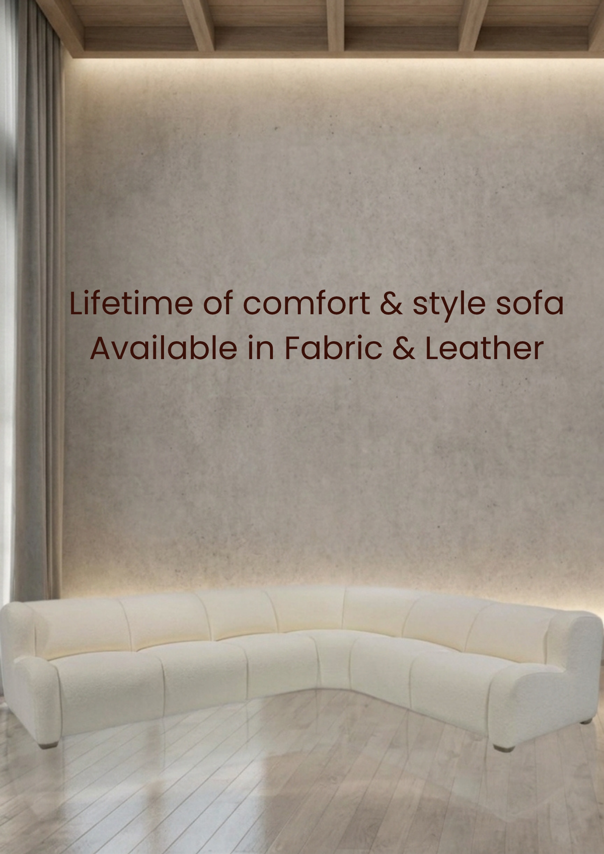 Calora Premium Leather Sectional Sofa (Headrest & Footrest)