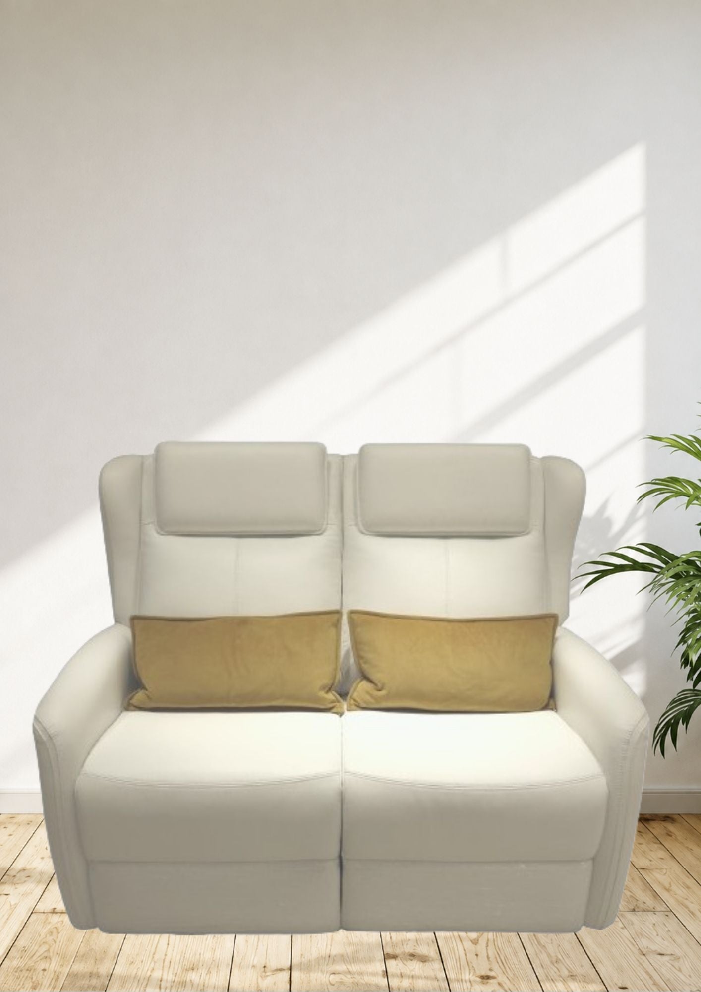 Shine On Leather Electric Recliner Sofa (Headrest & Footrest)