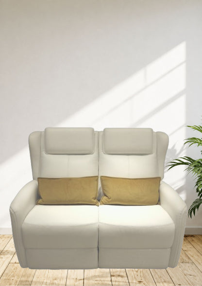 Shine On Leather Electric Recliner Sofa (Headrest & Footrest)