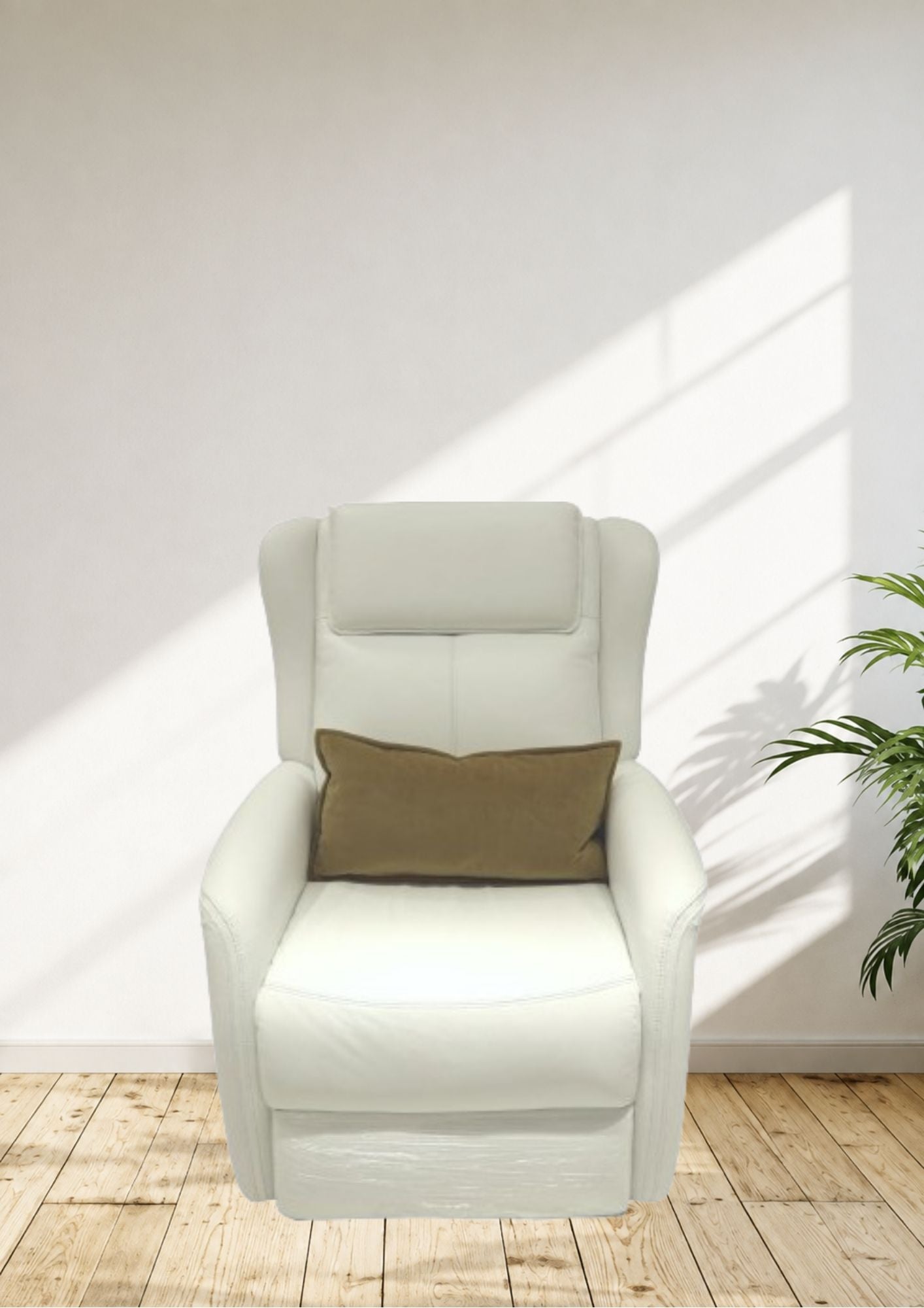 Shine On Leather Electric Recliner Sofa (Headrest & Footrest)