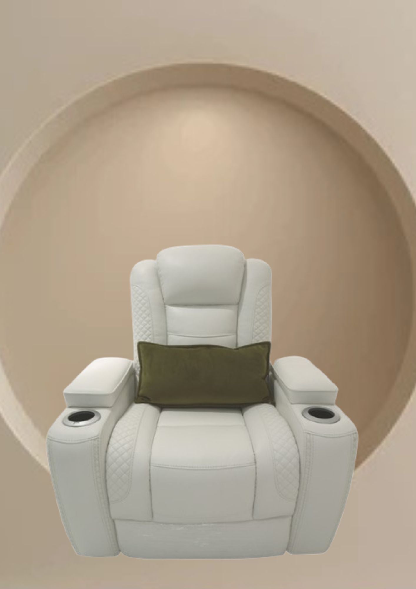 Luscious Leather Recliner Sofa (Headrest & Footrest)