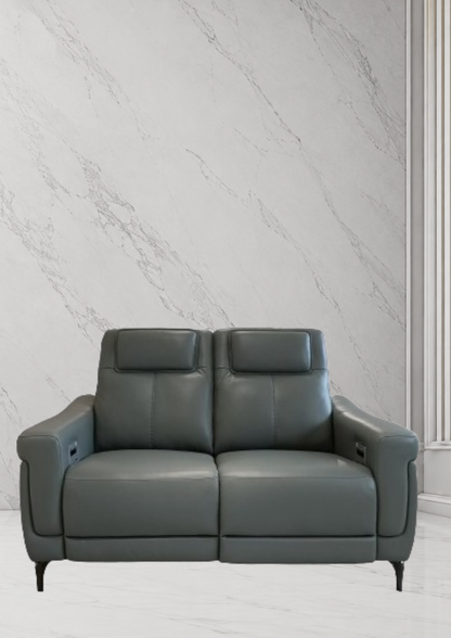 Lavish Leather Recliner Sofa (Headrest & Footrest)