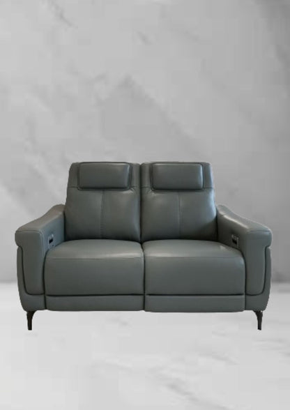 Lavish Leather Recliner Sofa (Headrest & Footrest)