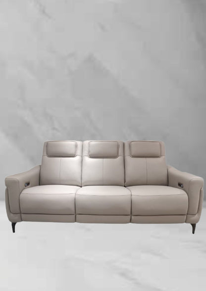 Lavish Leather Recliner Sofa (Headrest & Footrest)