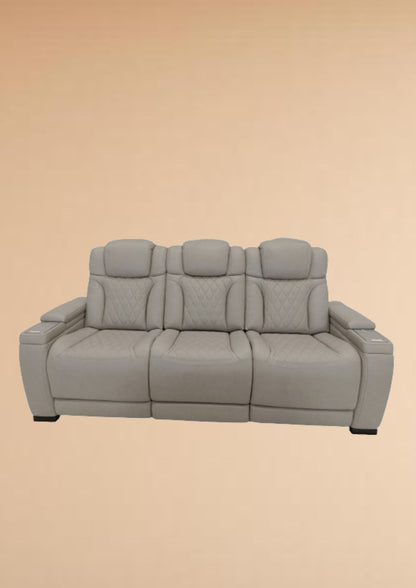 First Class Leather Electric Recliner Sofa (Headrest, Footrest & Lumbar)