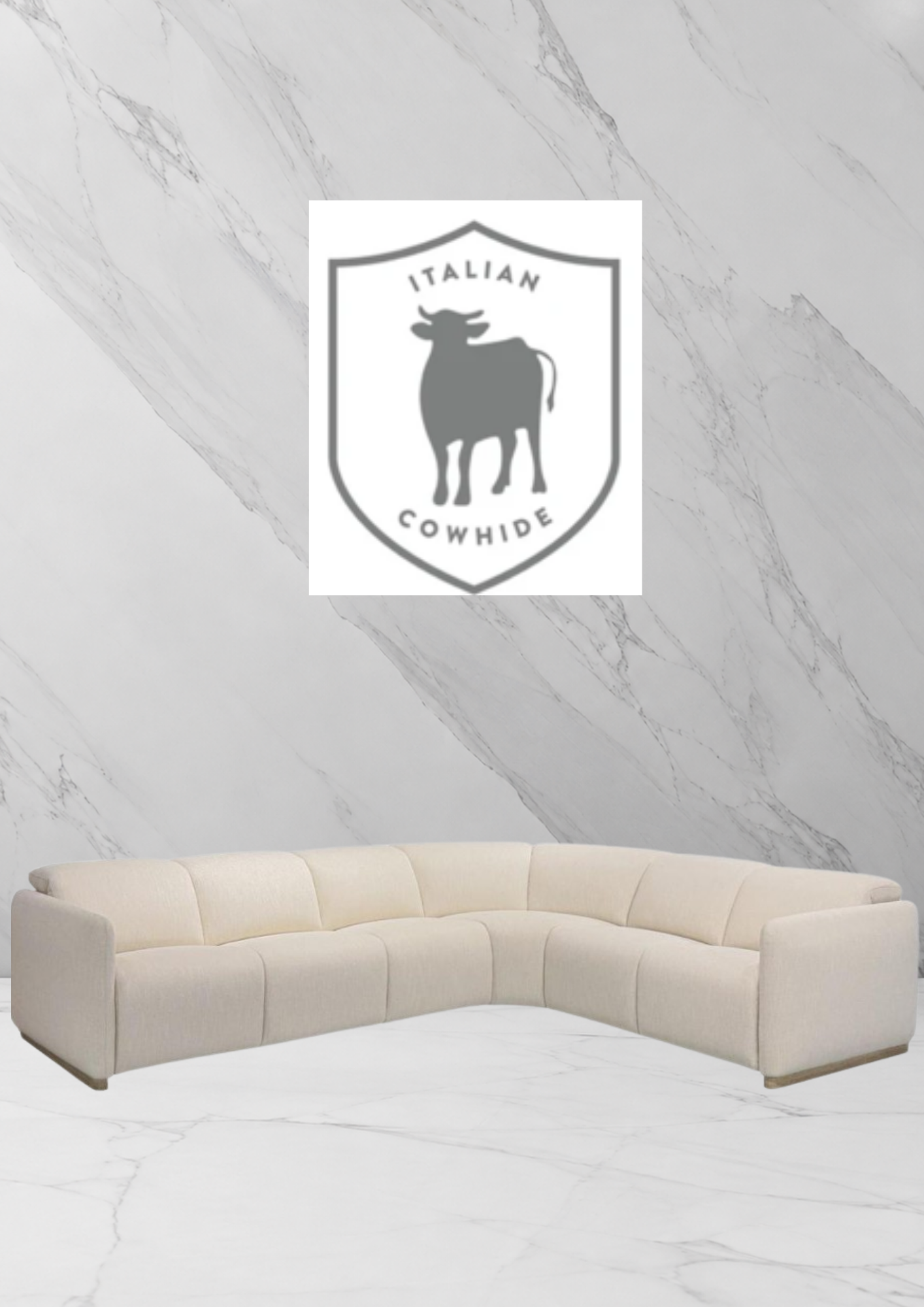 ZENVIA PREMIUM LEATHER SECTIONAL SOFA (HEADREST & FOOTREST)