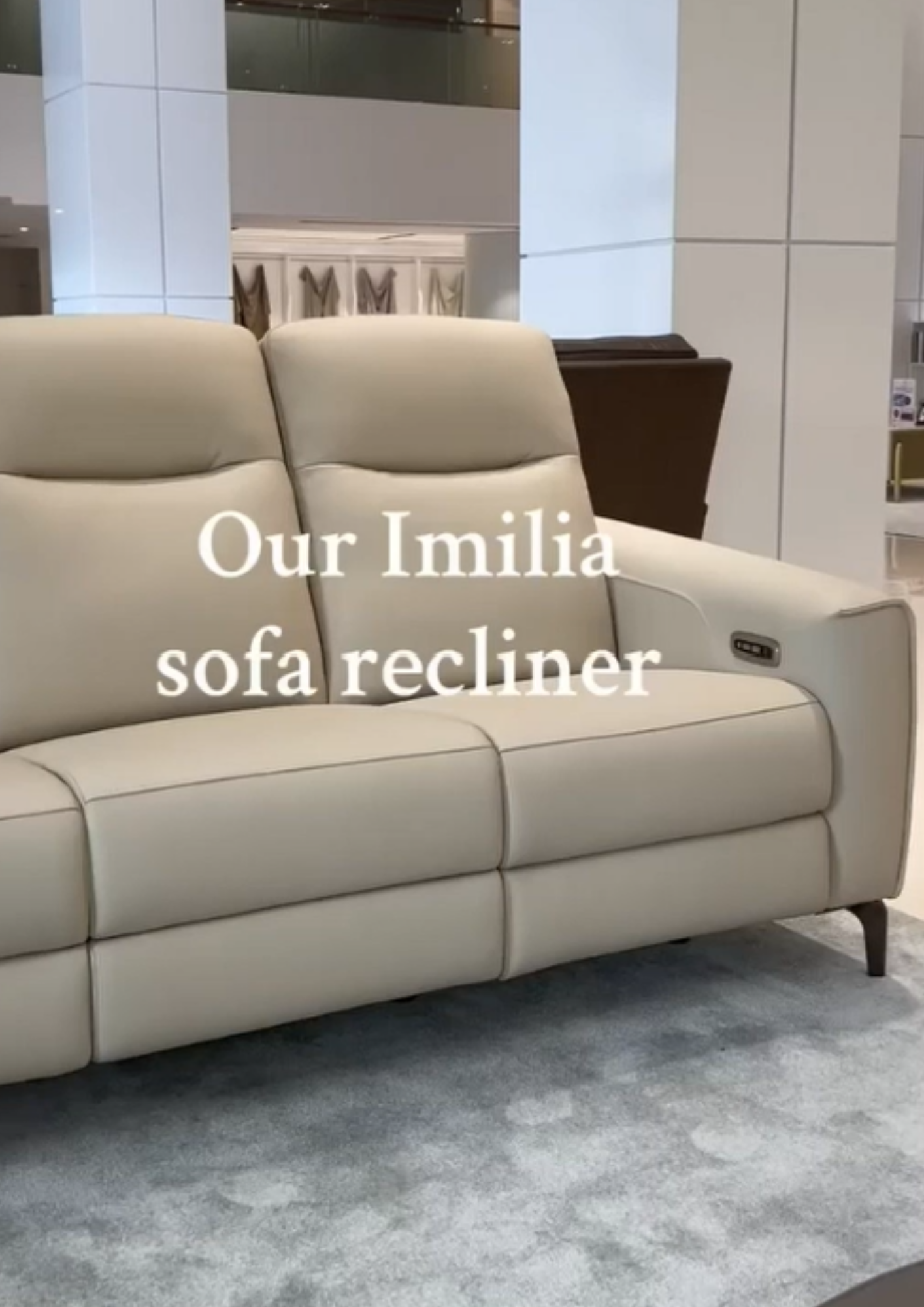 Imilia Leather Electric Recliner Sofa (Headrest & Footrest)