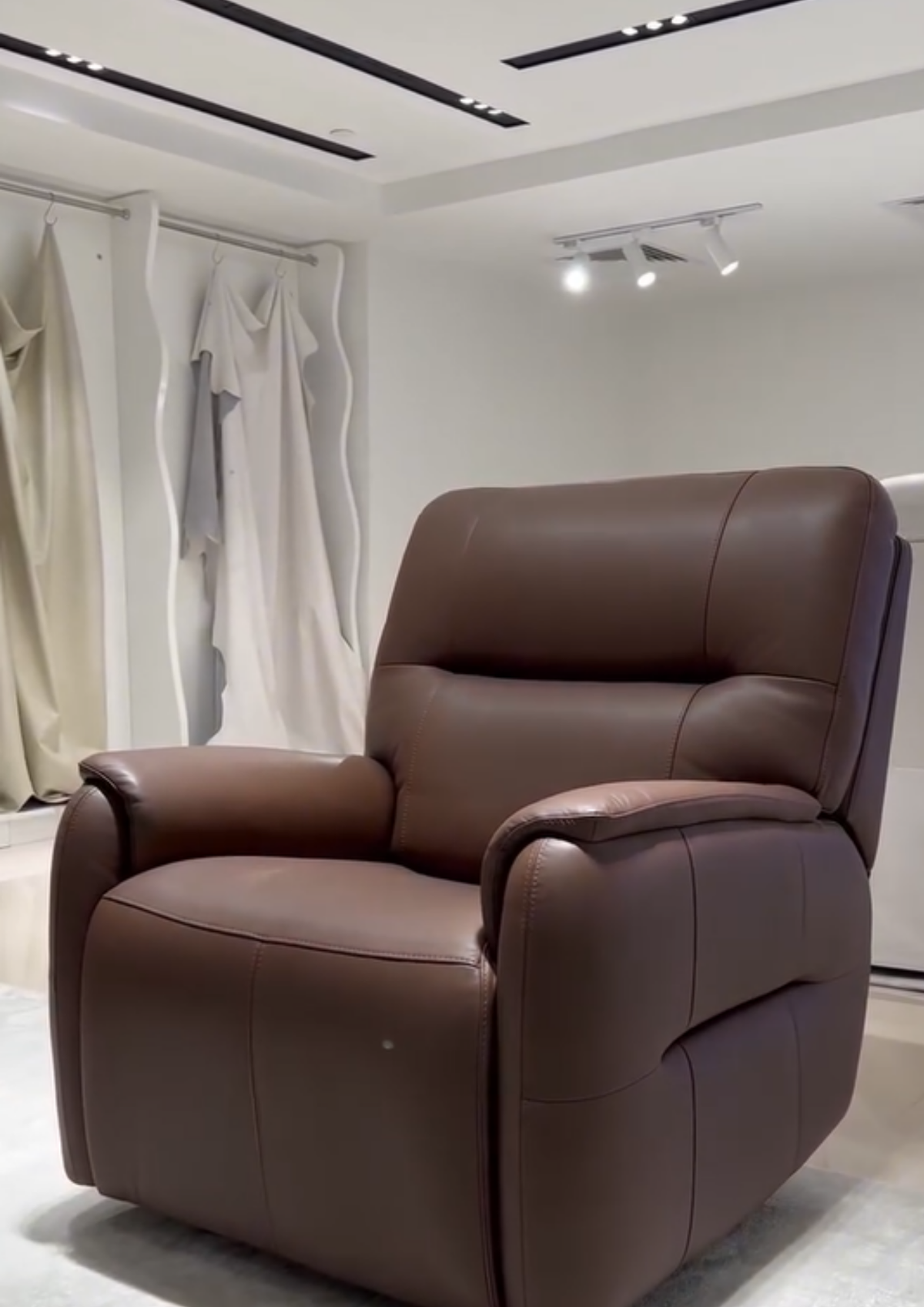 Candy Leather Electric Recliner Sofa (Headrest & Footrest)