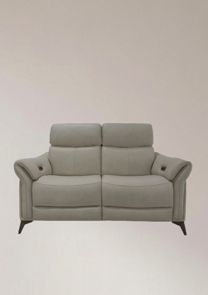 Dazzling Leather Double Electric Recliner Sofa (Headrest & Footrest)