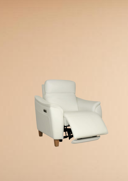 Matheson Leather Electric Recliner Sofa (Headrest & Footrest)