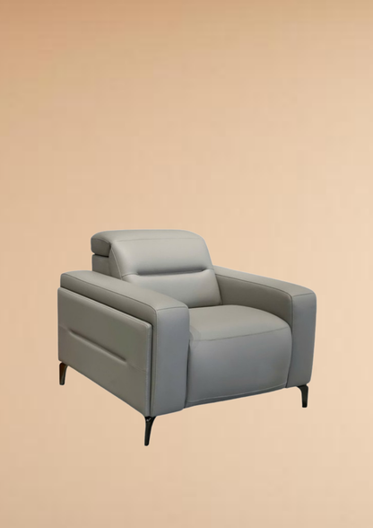Axis Electric Motorized Recliner Leather Sofa (Headrest & Footrest)