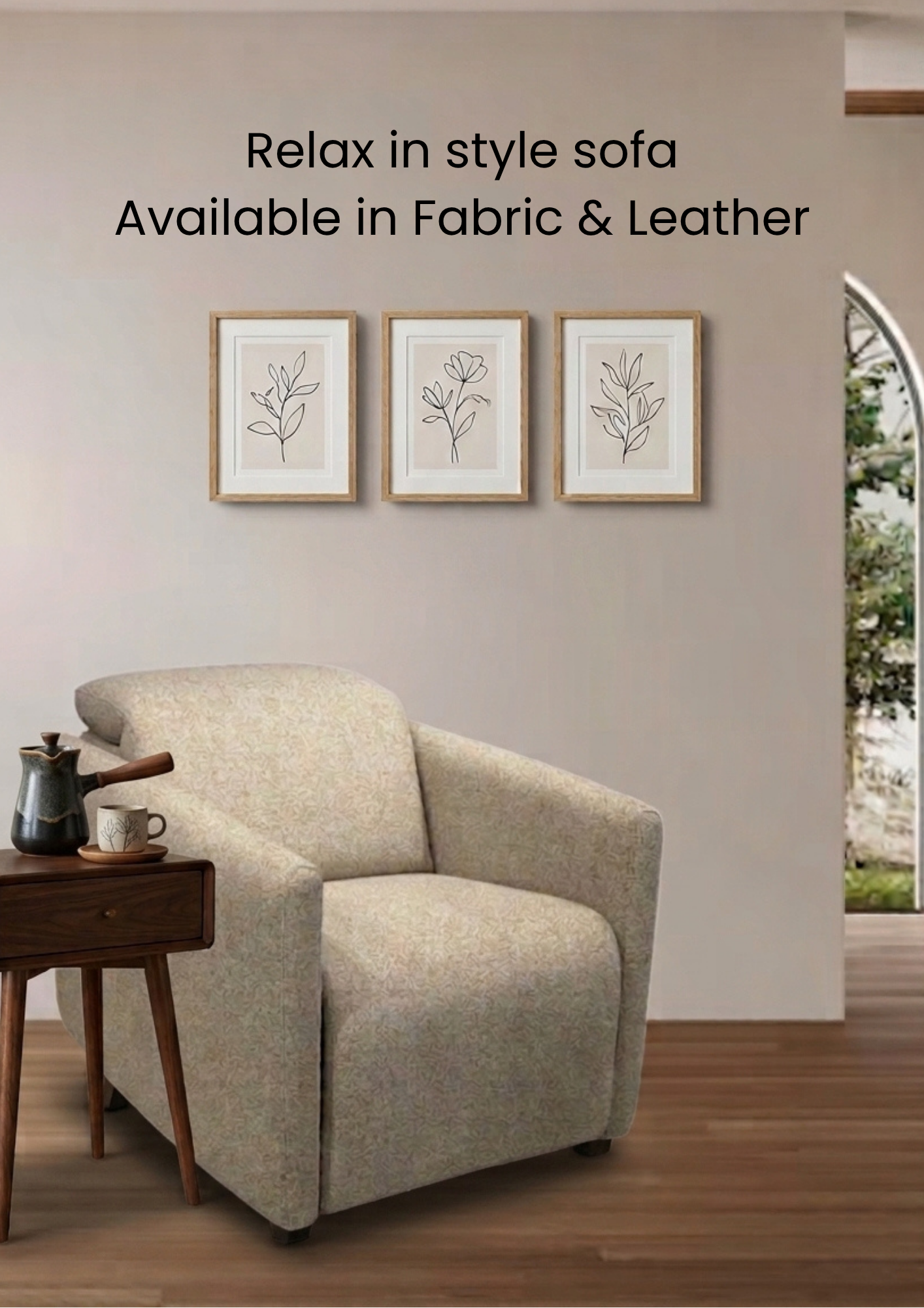 Aero Dual Electric Motorized Recliner with Swivel Base (Available in Leather & Fabric Material)