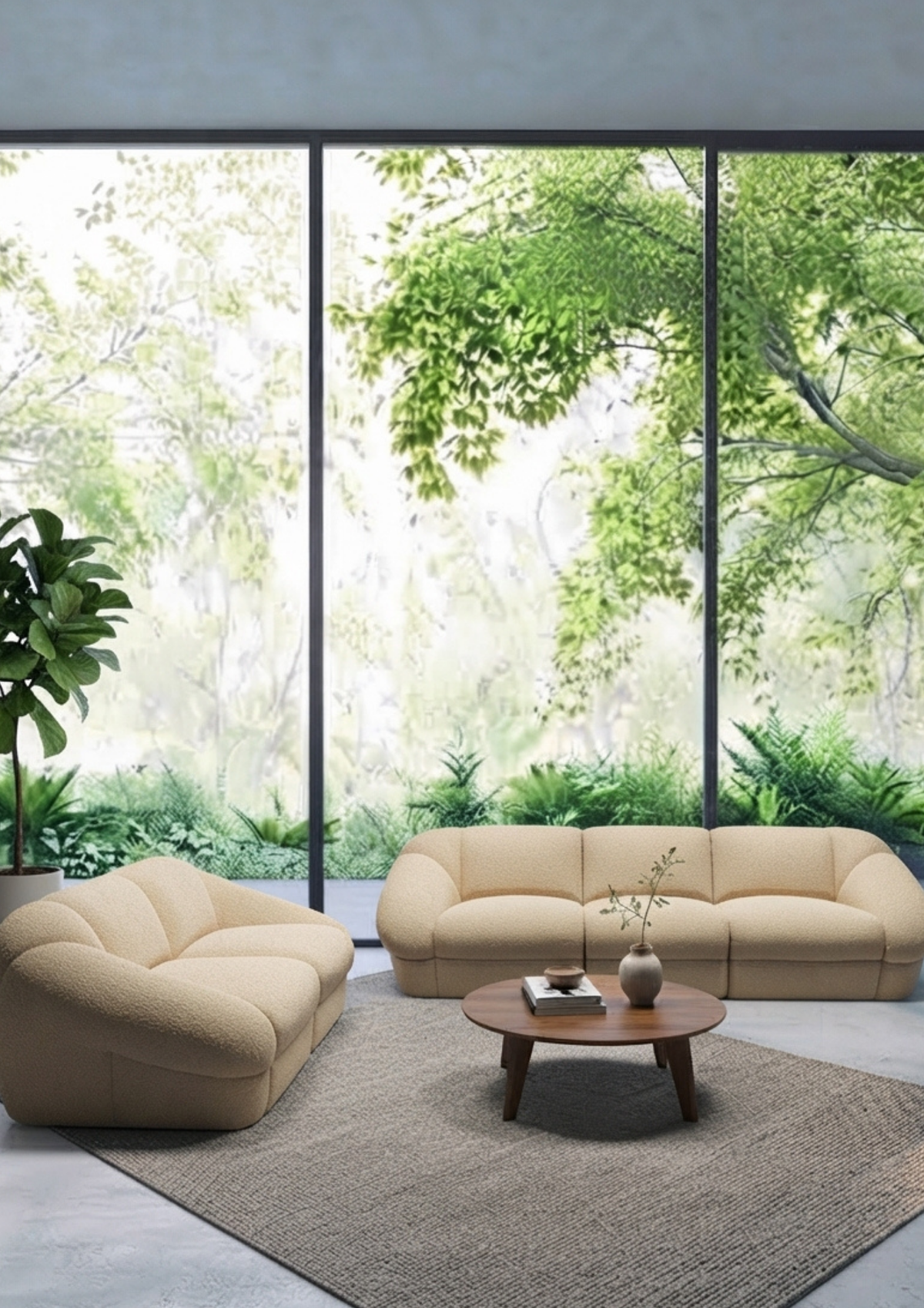 Cloud Curve Fabric Sofa, Electric Recliner (Headrest & Footrest)