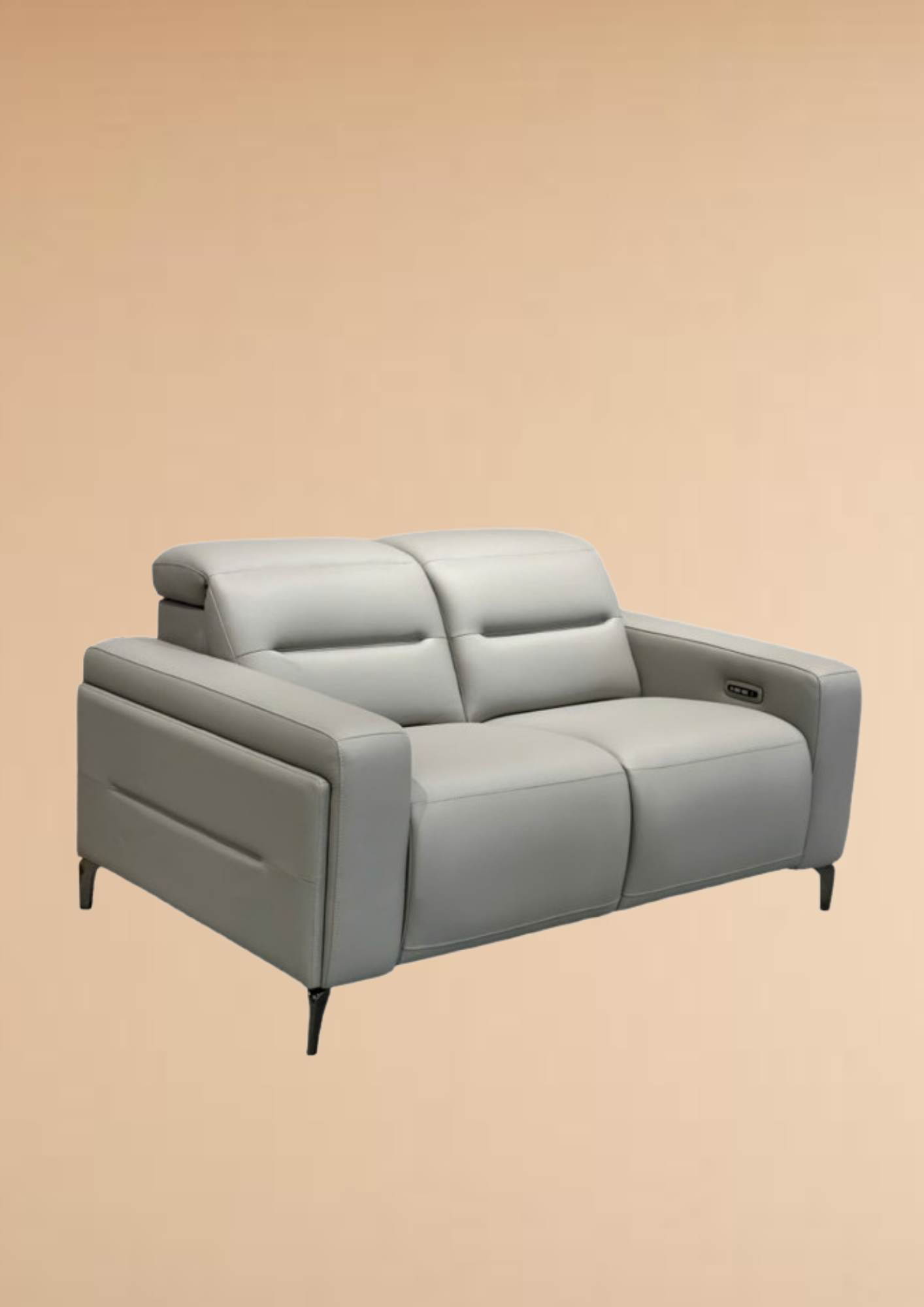 Axis Electric Motorized Recliner Leather Sofa (Headrest & Footrest)