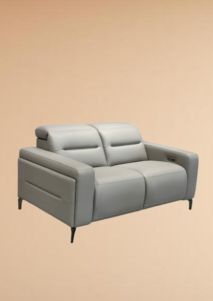 Axis Electric Motorized Recliner Leather Sofa (Headrest & Footrest)