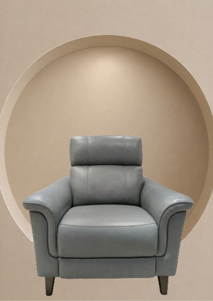 Sequins Leather Electric Recliner Sofa (Headrest & Footrest)