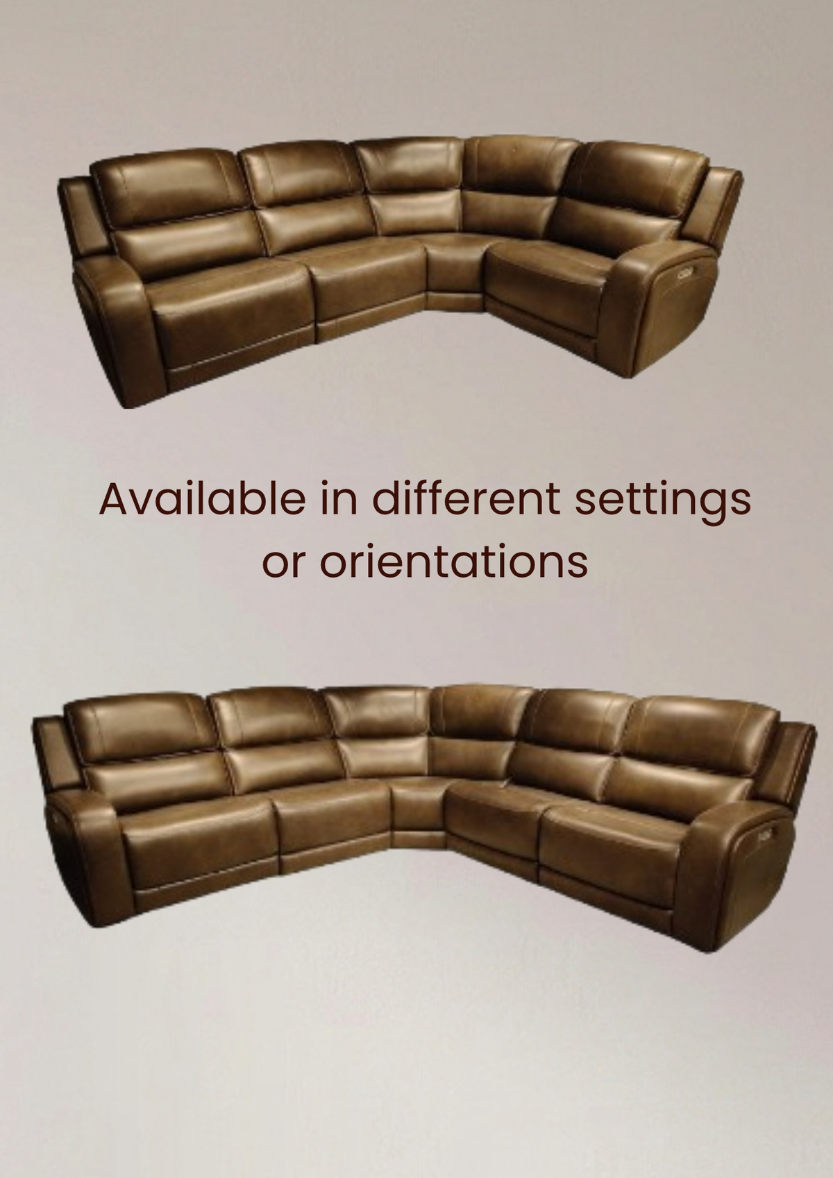 Harmony Leather Electric Recliner Sofa (Headrest & Footrest with Massage)