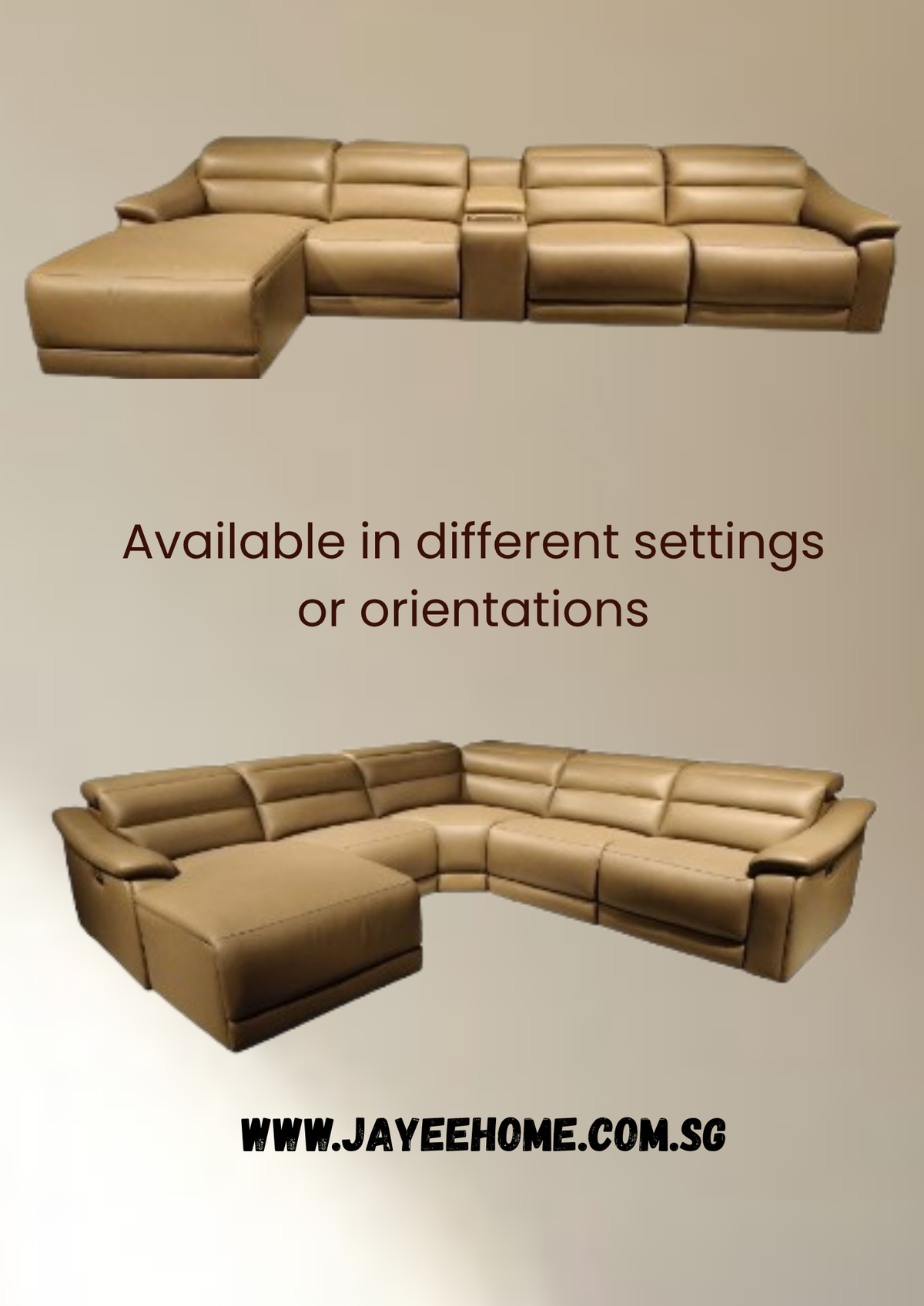 Nestor Leather Sofa, Electric Recliner (Headrest, Lumbar & Footrest)