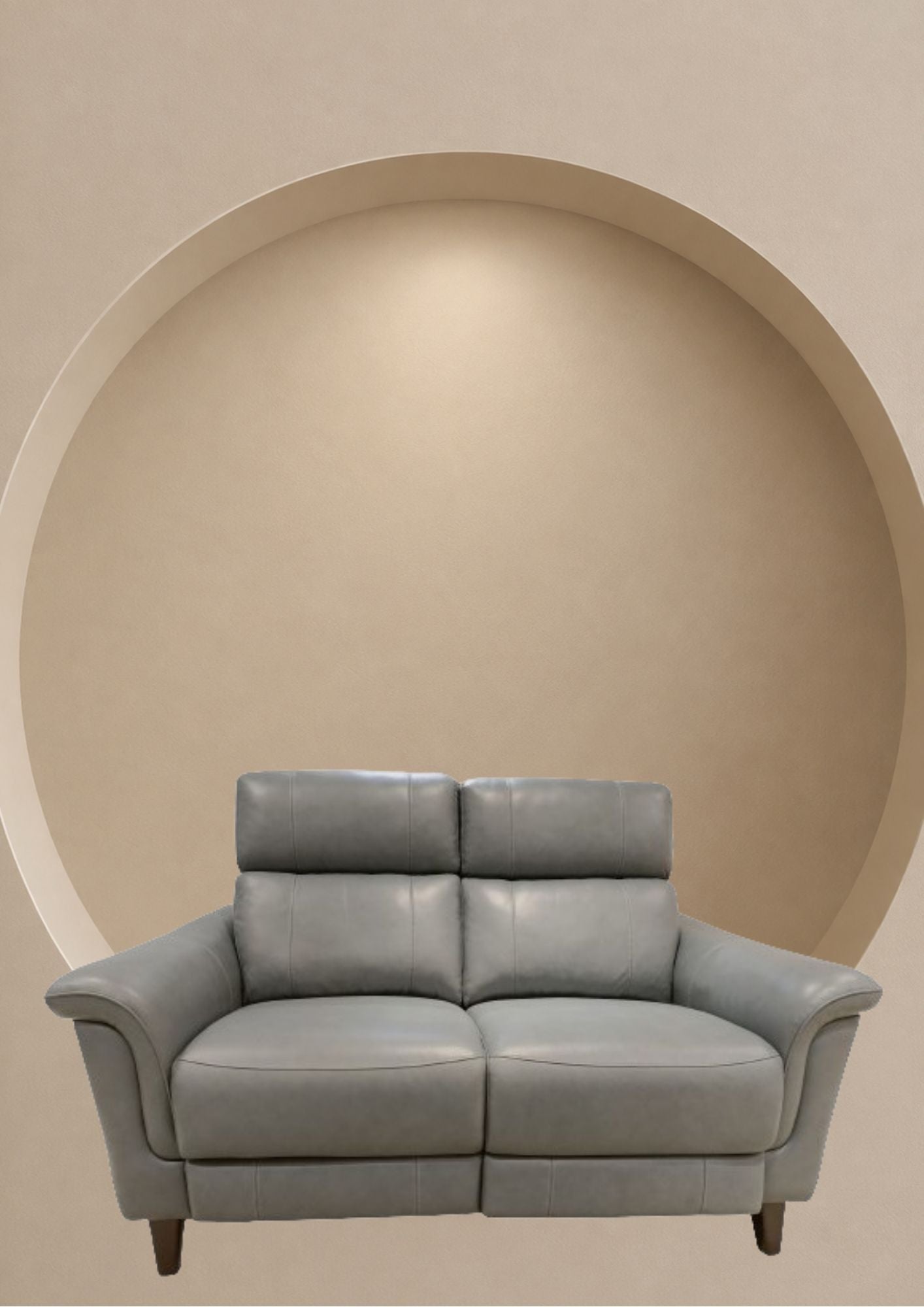 Sequins Leather Electric Recliner Sofa (Headrest & Footrest)