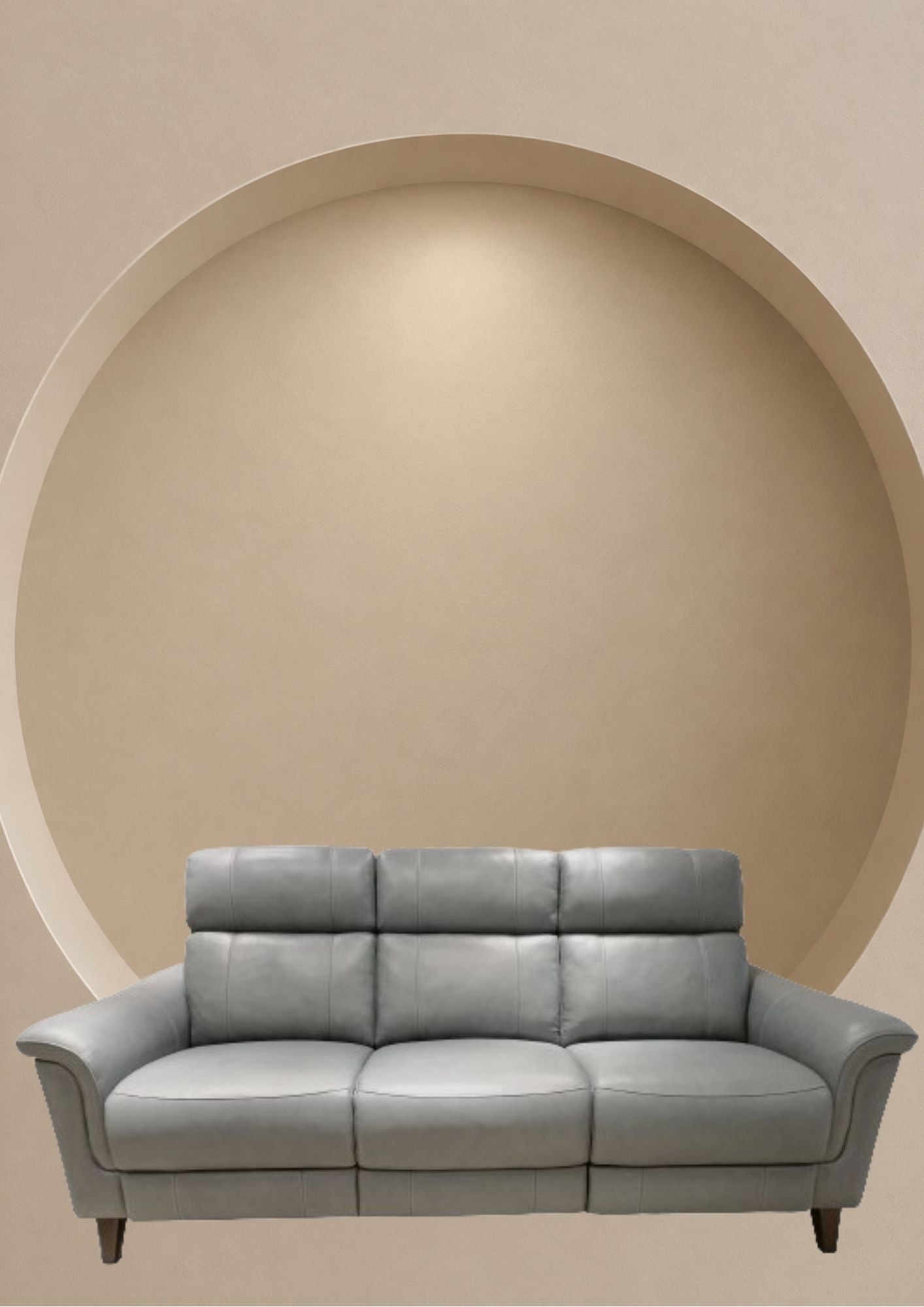 Sequins Leather Electric Recliner Sofa (Headrest & Footrest)