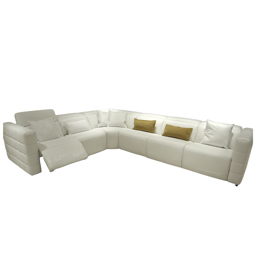 Cubeo Modular Leather Recliner Sofa, Jayee Home SALE