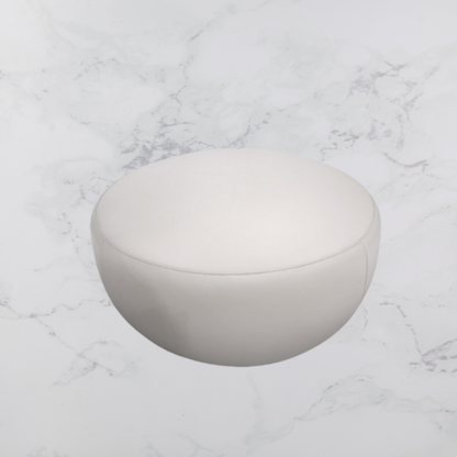 Silkie Poofer Leather Stool
