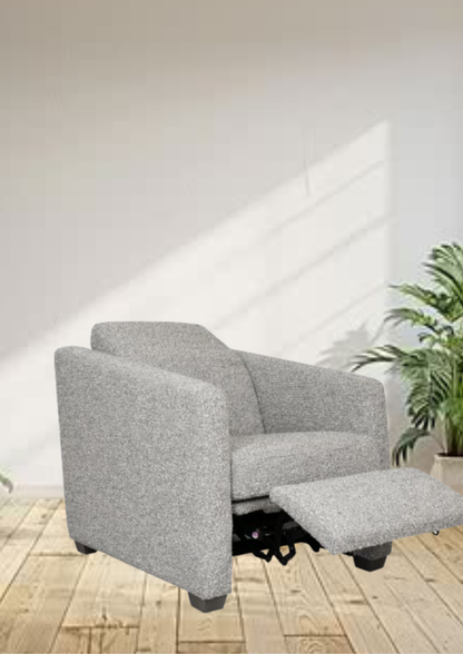 Ayden Barrel Fabric Sofa with Dual Motorised Recliner