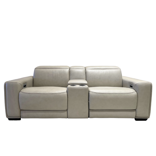 Grande (Heecules Off-White), 2 Seater Leather Reclining Sofa Jayee Home SALE